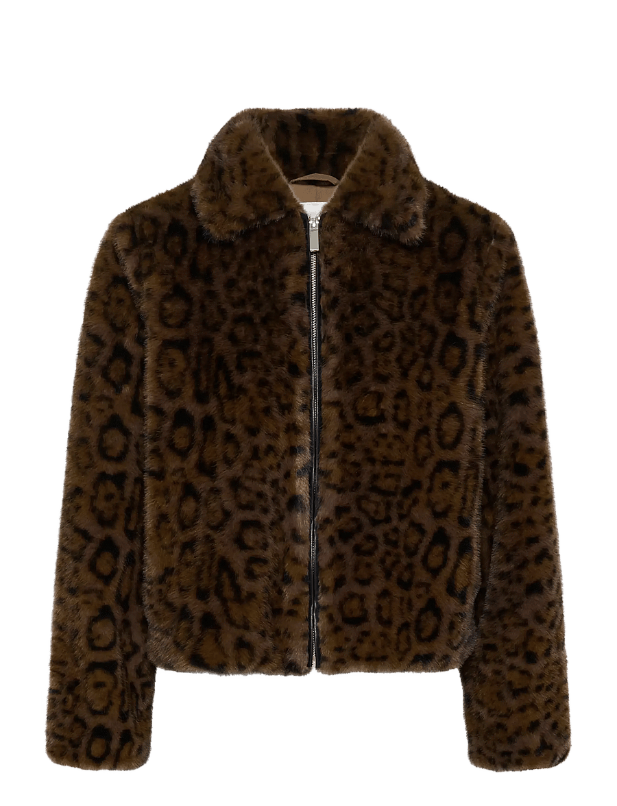 Cream - CRCalluna Jacket - dark animal fur - 0