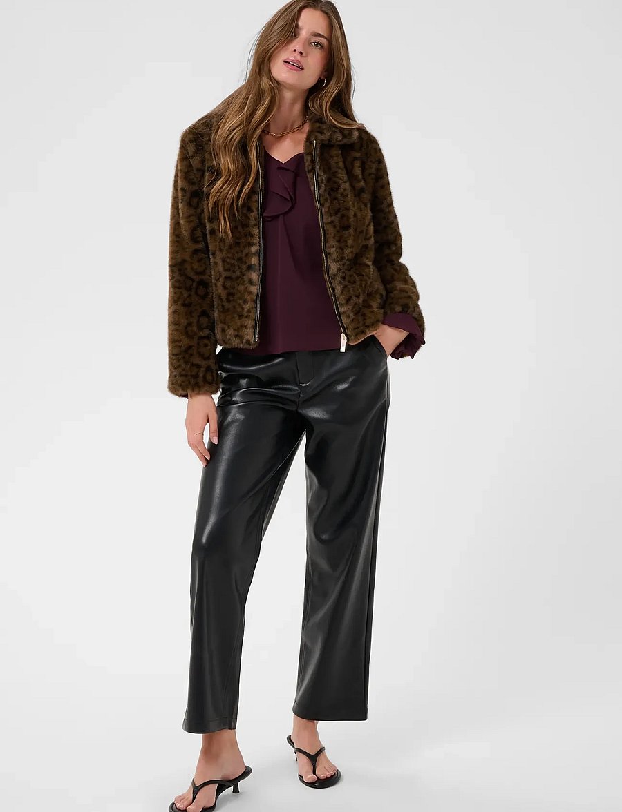 Cream - CRCalluna Jacket - dark animal fur - 3