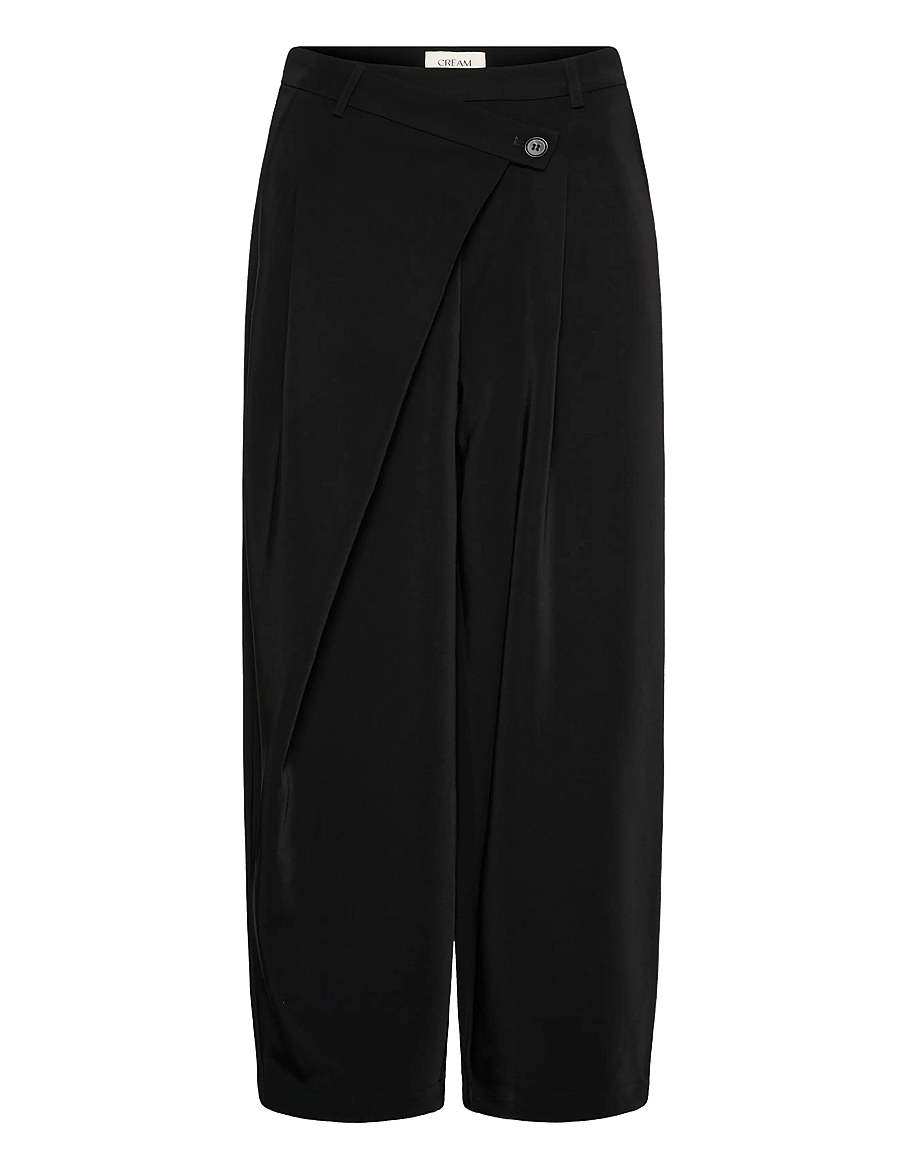 Cream - CRBine Wrap Pant - hosen mit weitem bein - pitch black - 0
