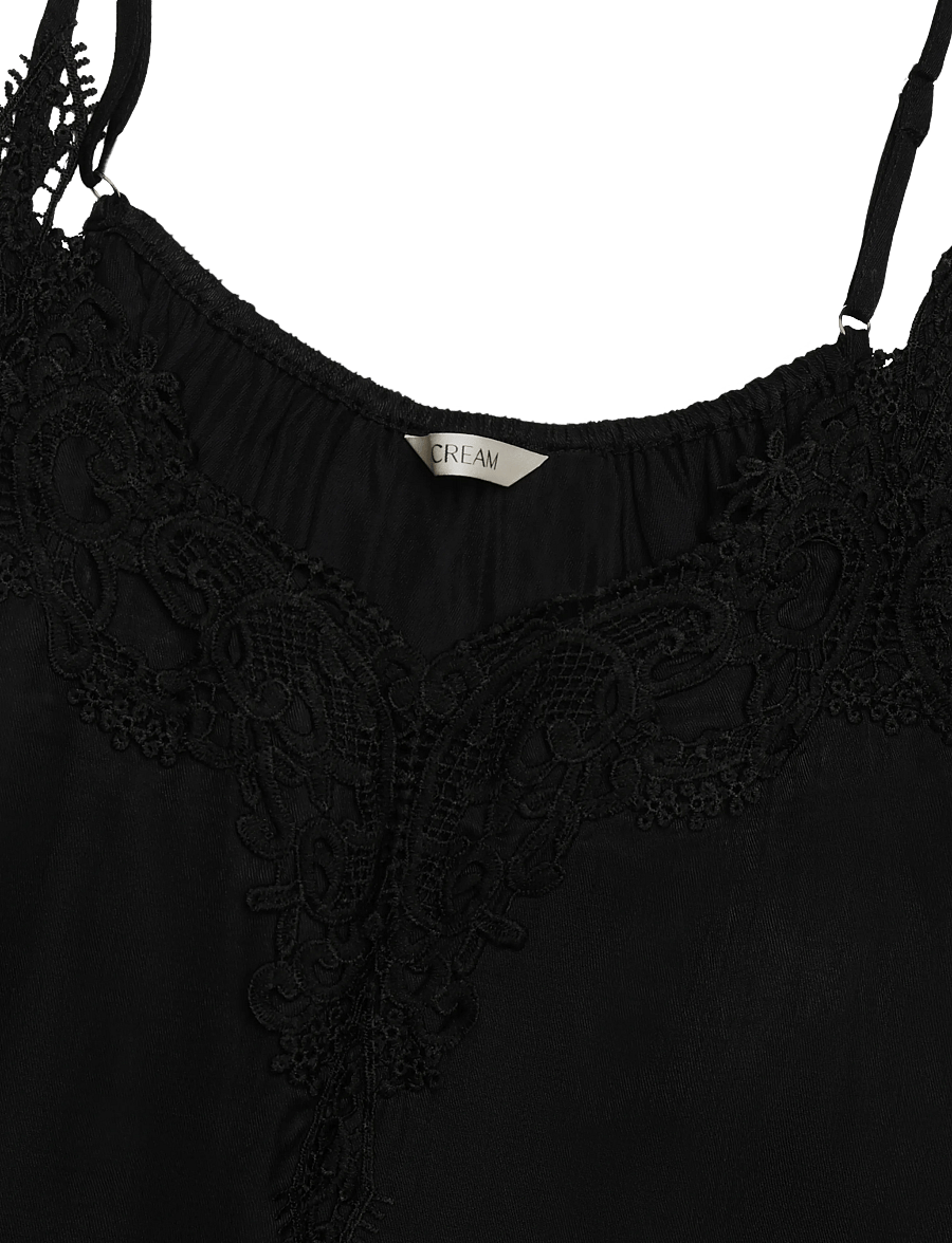 Cream - CRAnna Long Top - varrukateta pluusid - pitch black - 2