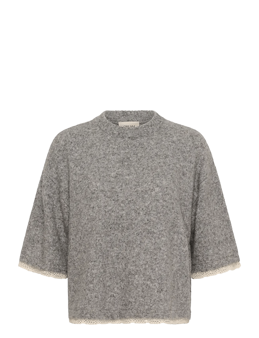 Cream - CRKibana Knit Pullover - pullover - grey melange - 0