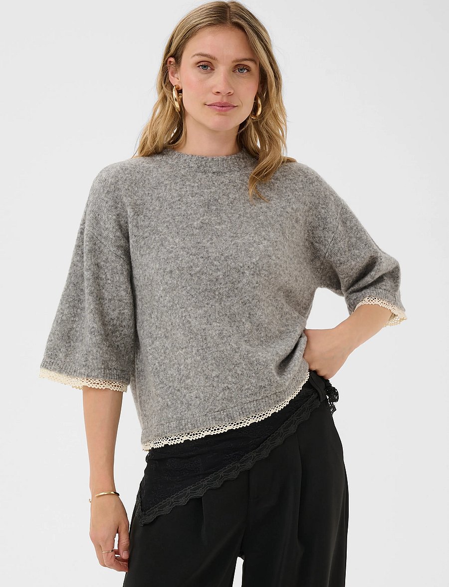 Cream - CRKibana Knit Pullover - pullover - grey melange - 2
