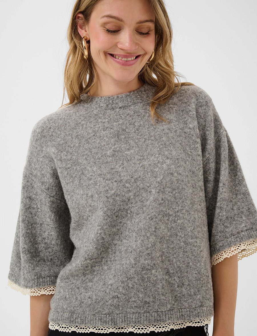 Cream - CRKibana Knit Pullover - pullover - grey melange - 5