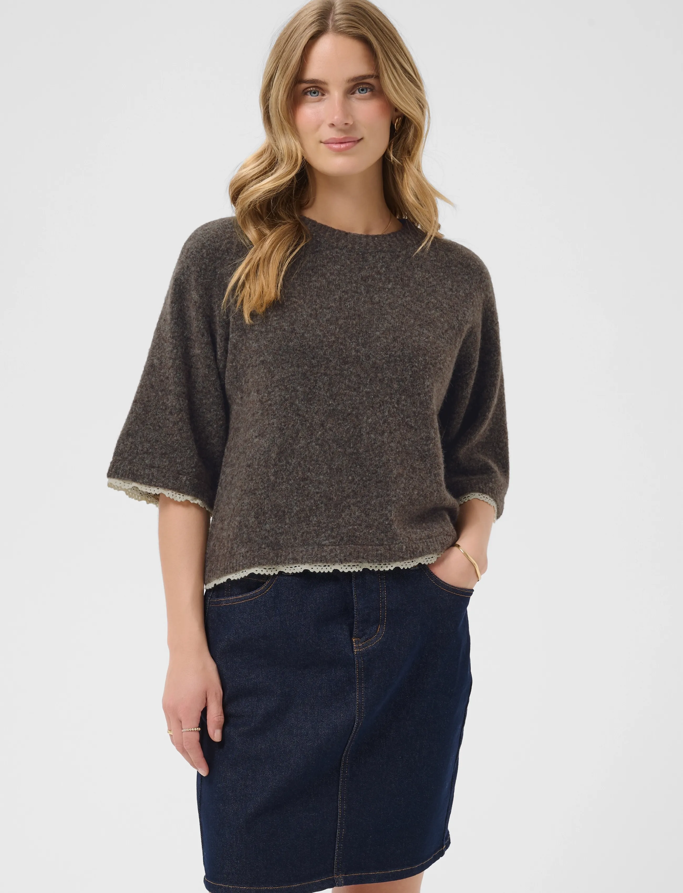 Cream - CRKibana Knit Pullover - java melange - 2