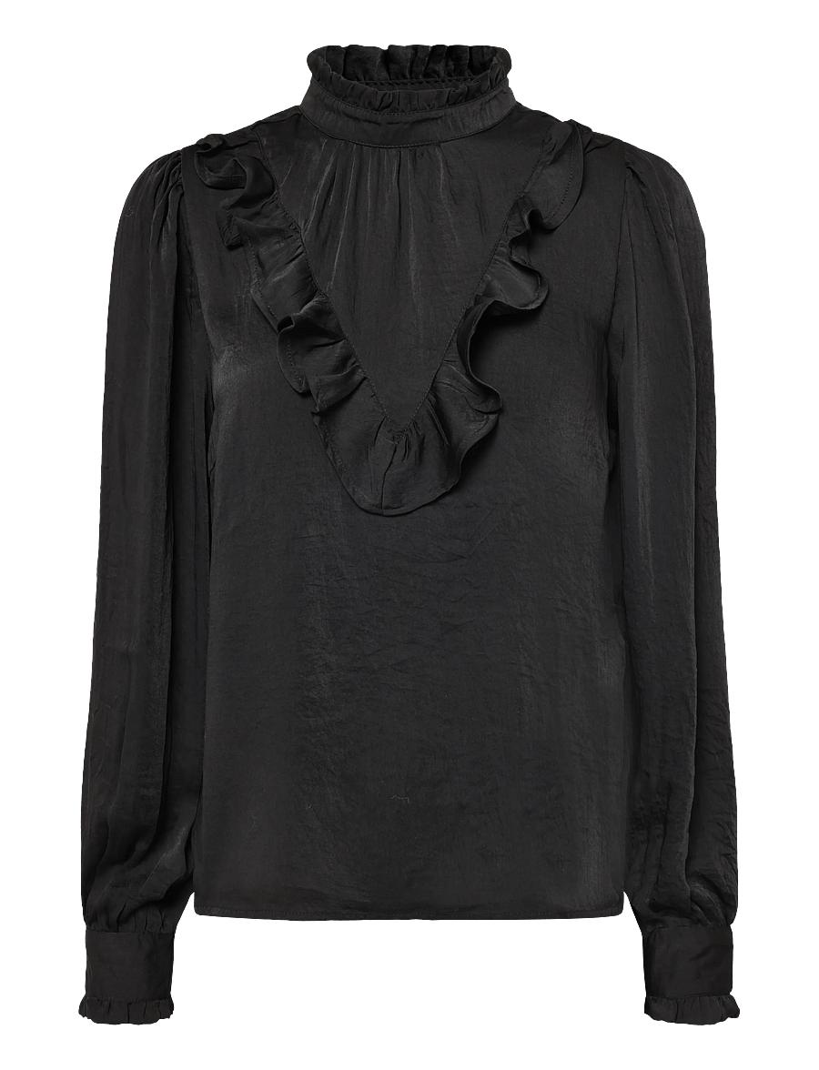 Cream - CRSaffa Blouse - pikkade varrukatega pluusid - pitch black - 0