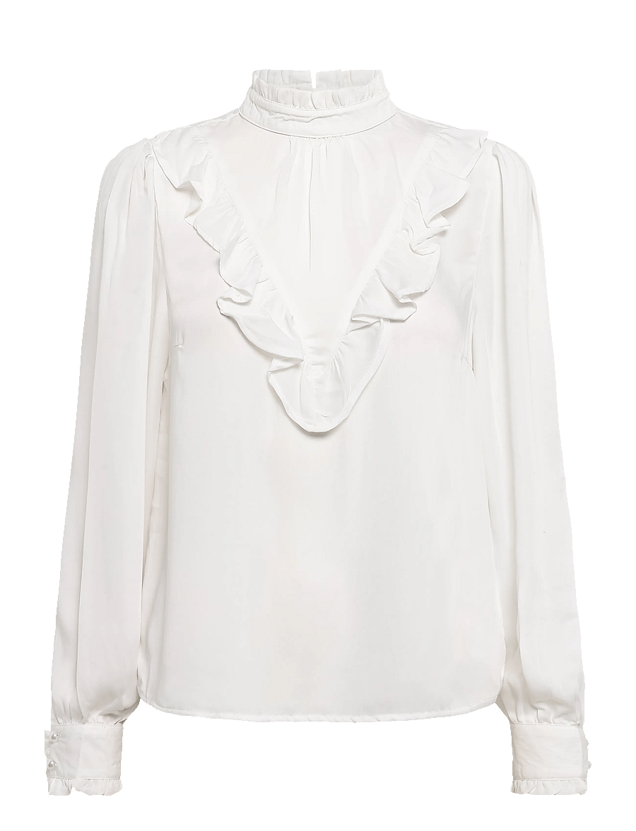 Cream - CRSaffa Blouse - pikkade varrukatega pluusid - snow white - 0