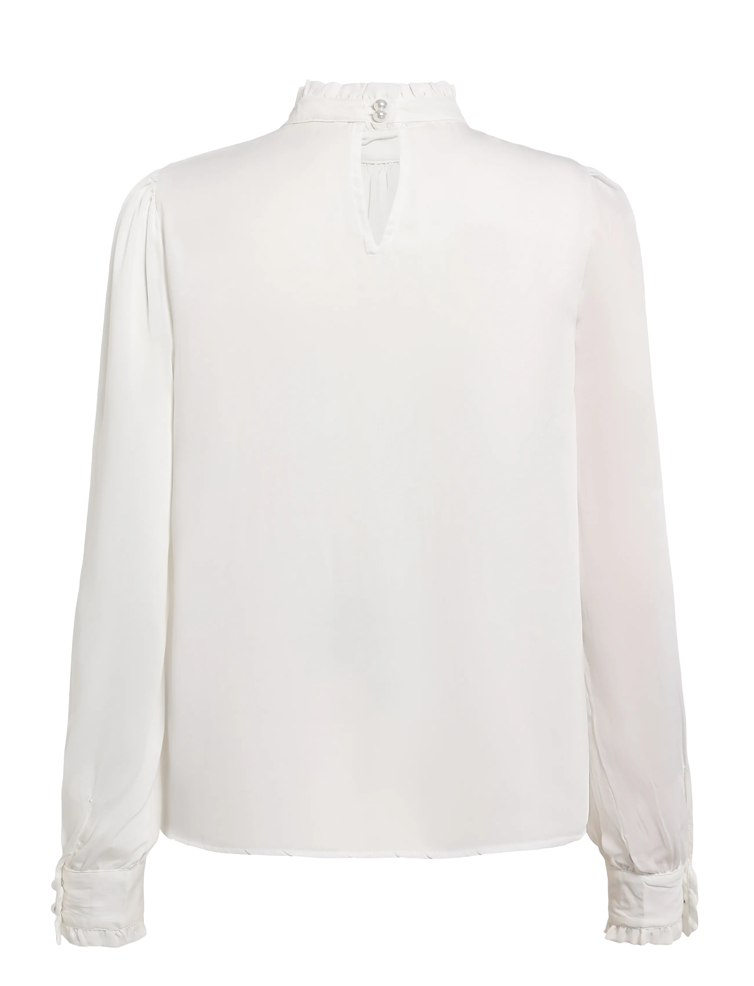 Cream - CRSaffa Blouse - pikkade varrukatega pluusid - snow white - 1