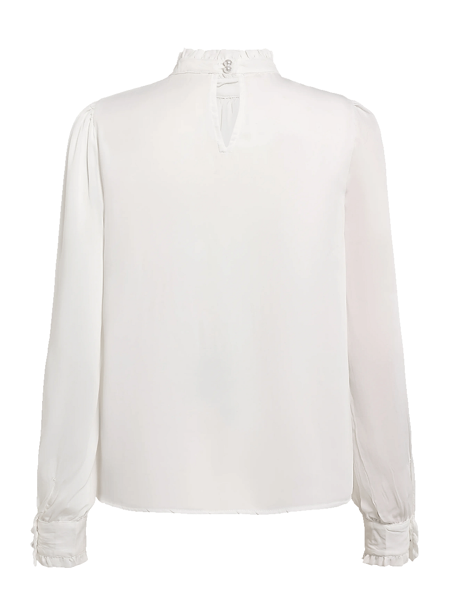 Cream - CRSaffa Blouse - pikkade varrukatega pluusid - snow white - 1