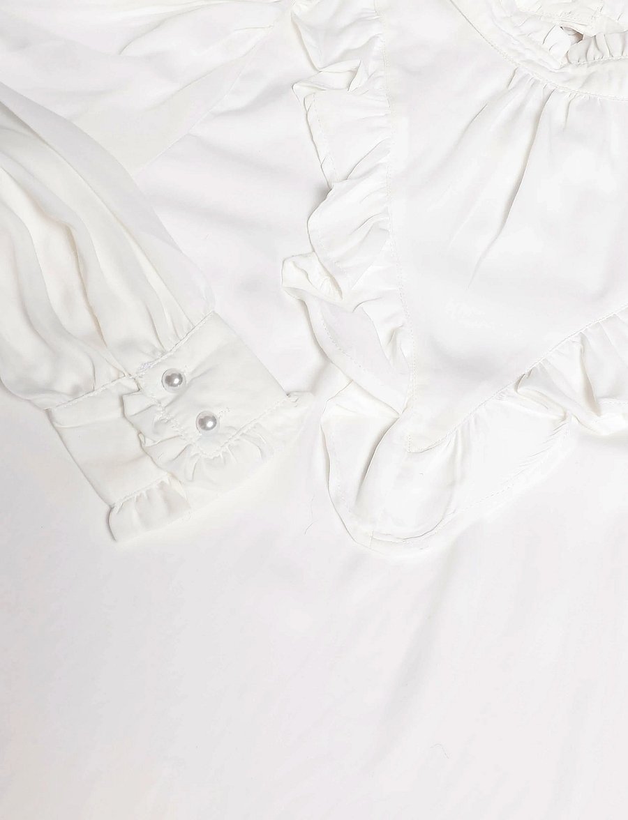 Cream - CRSaffa Blouse - pikkade varrukatega pluusid - snow white - 2
