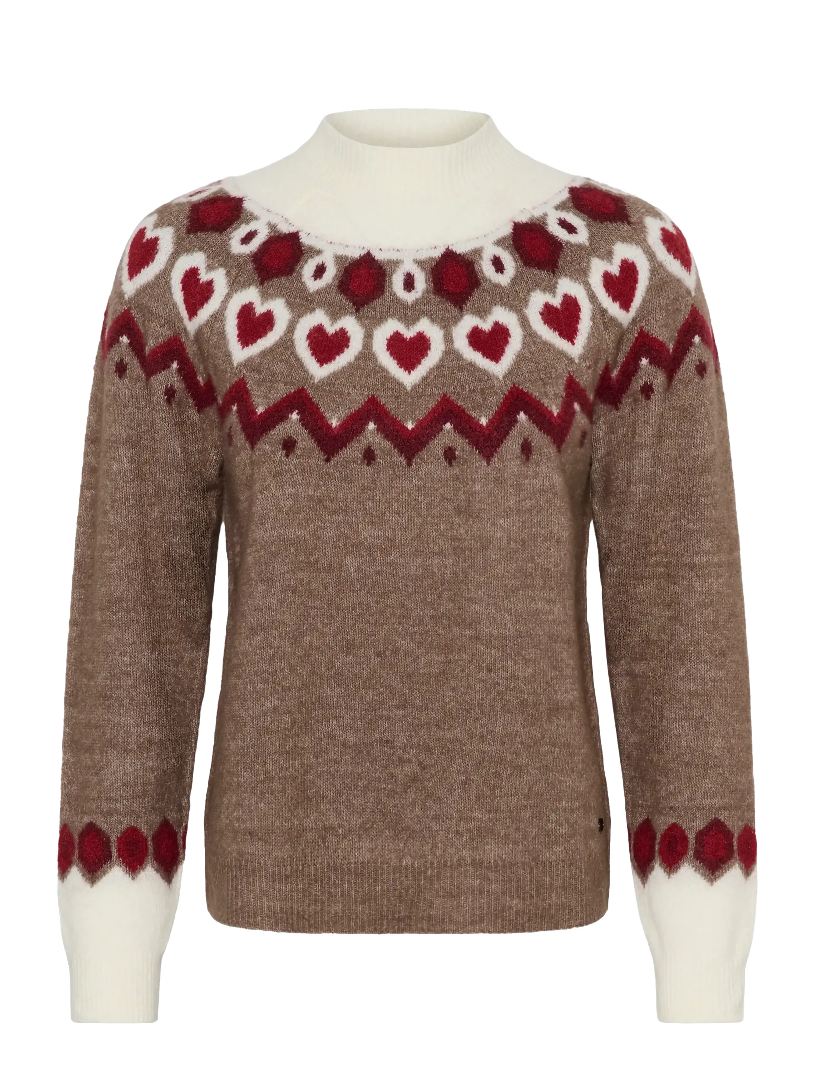 Cream CRCherrie Knit Pullover - Stickat - FOSSILA / brown