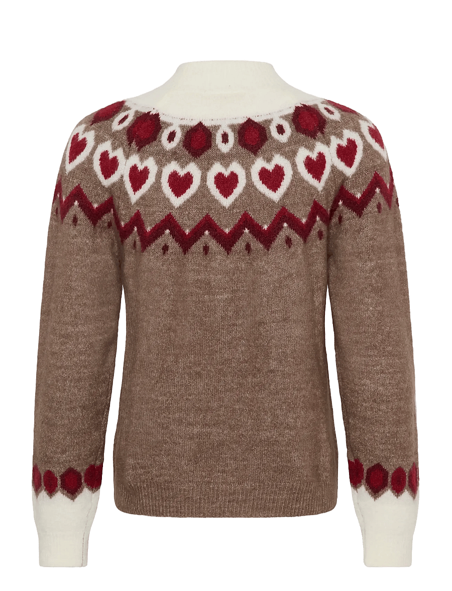 Cream - CRCherrie Knit Pullover - stickade tröjor - fossila - 1