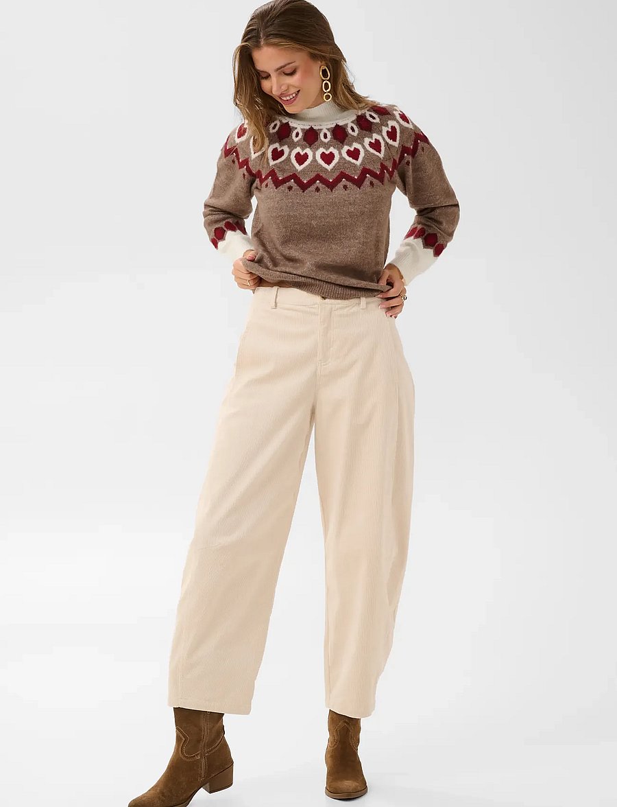 Cream - CRCherrie Knit Pullover - stickade tröjor - fossila - 3
