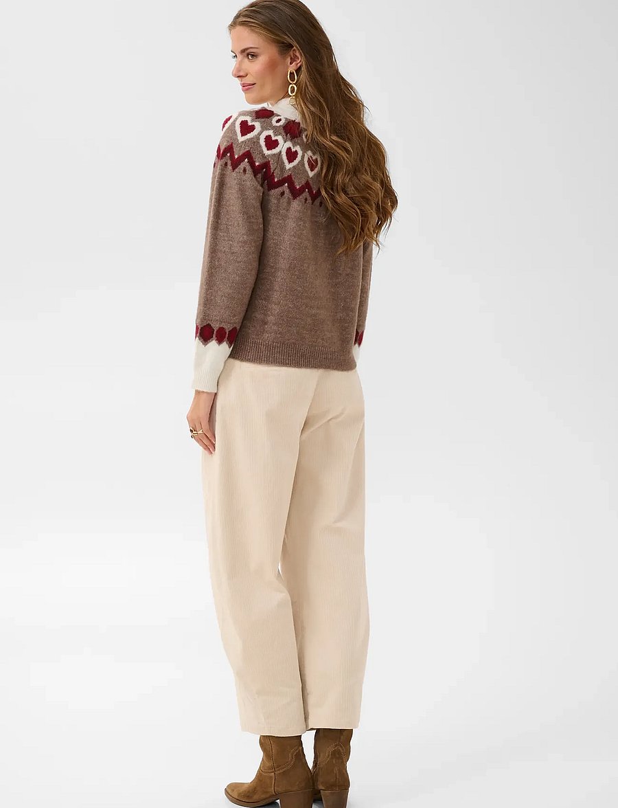 Cream - CRCherrie Knit Pullover - stickade tröjor - fossila - 4