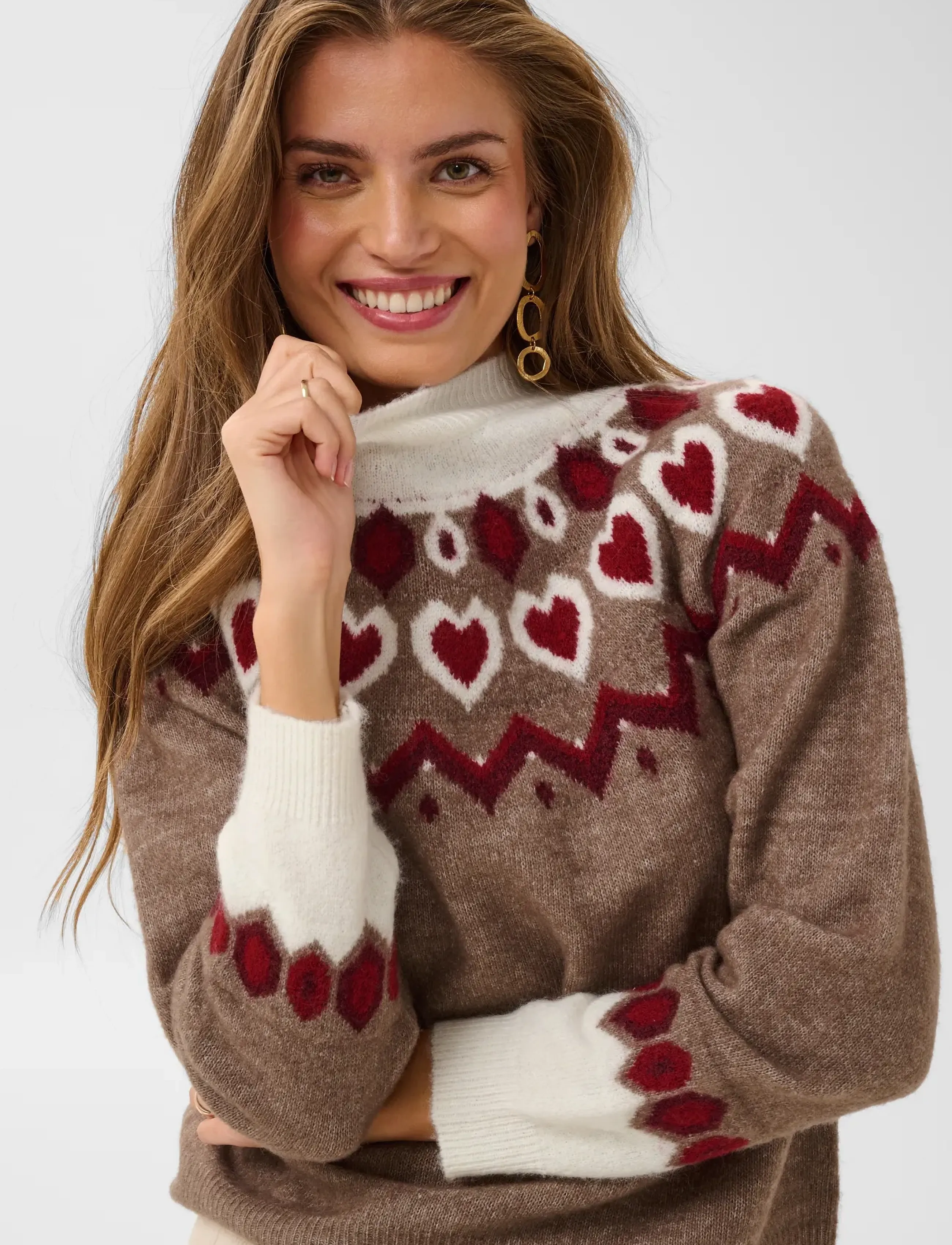 Cream - CRCherrie Knit Pullover - stickade tröjor - fossila - 5