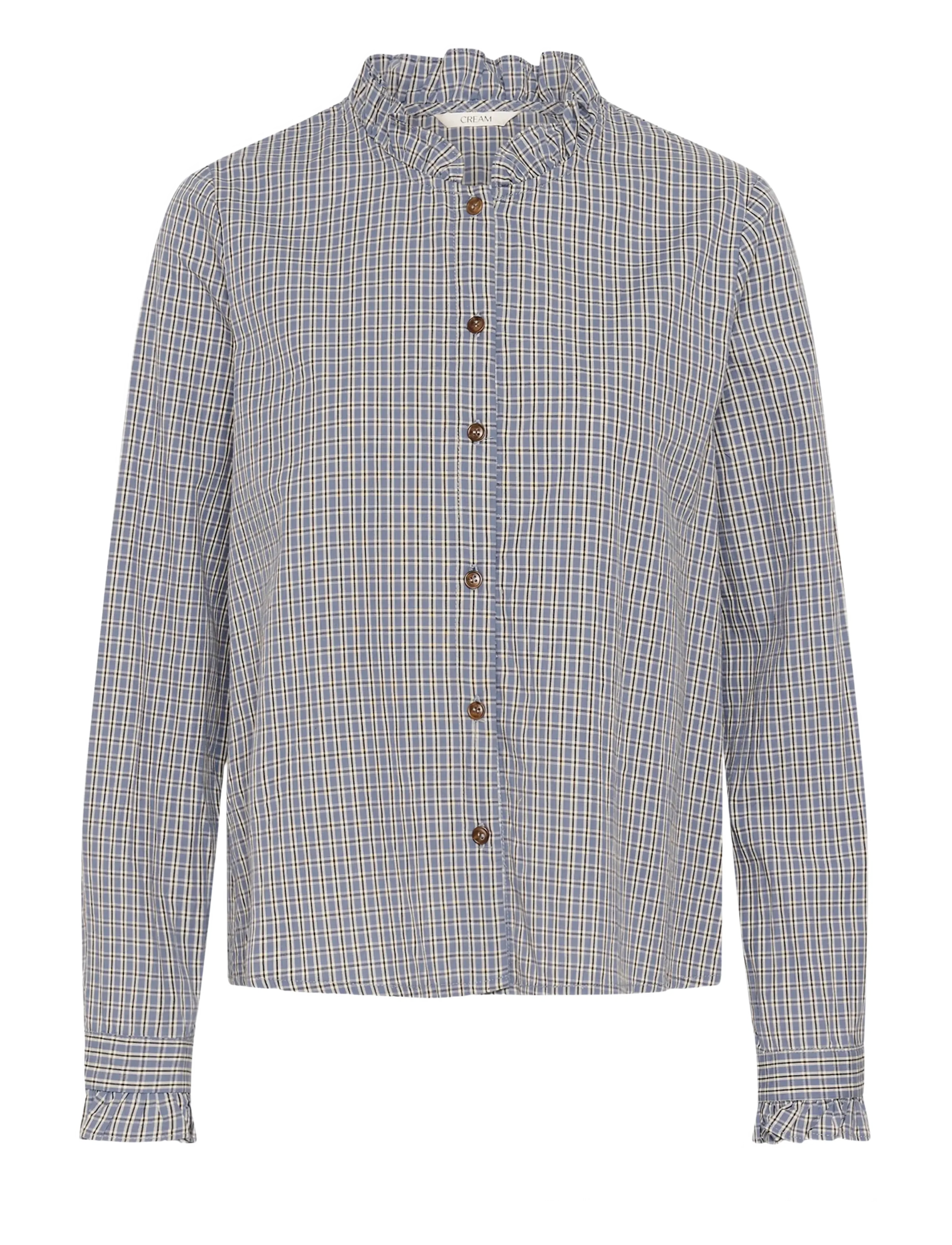 Cream CRSyliah check blouse - Cream - BLUE CHECK / blue