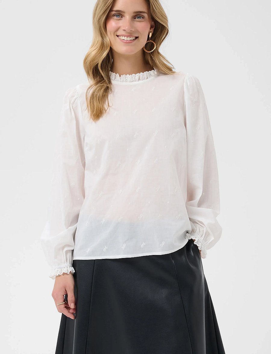Cream - CRKalikah blouse - langärmelige blusen - snow white - 2