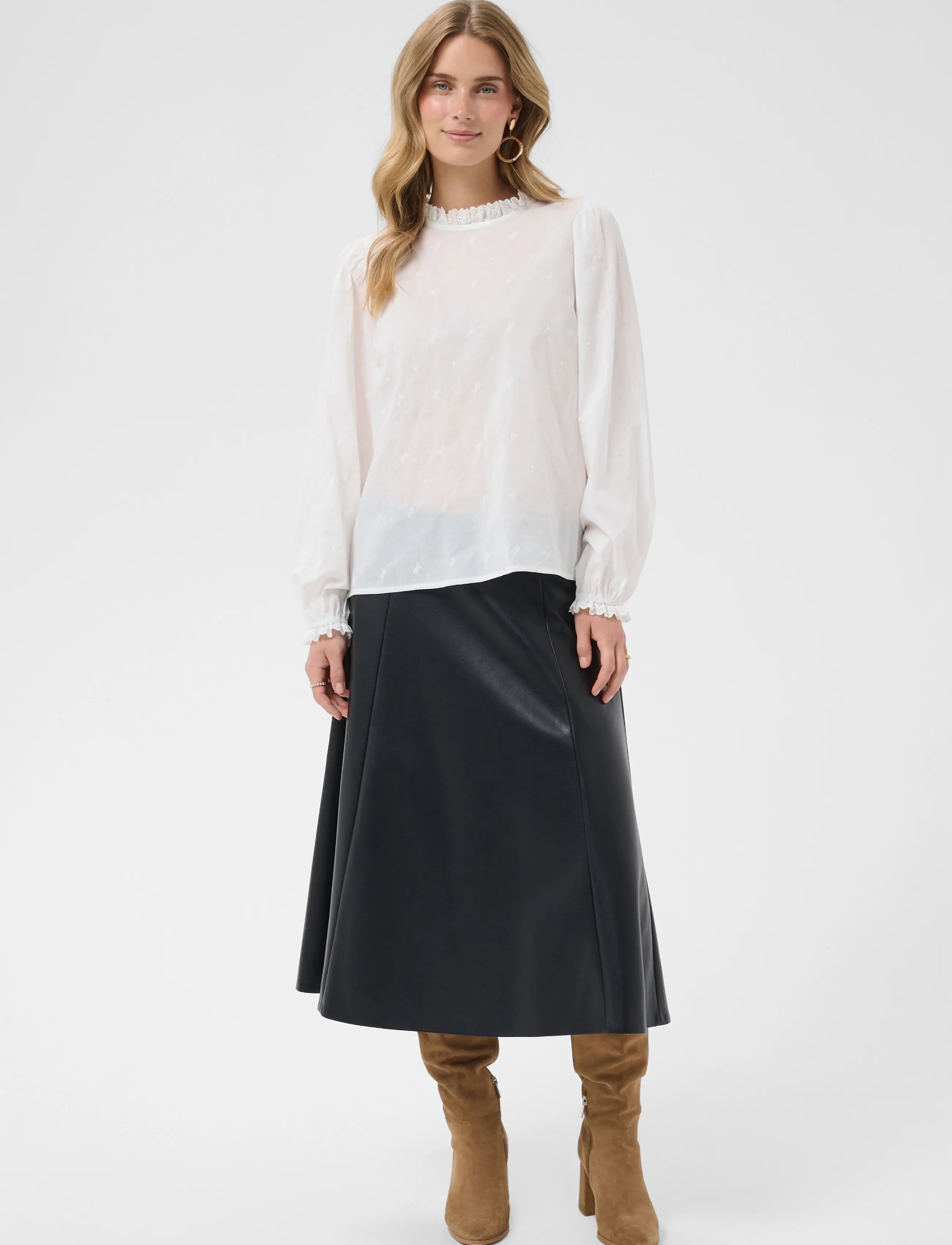 Cream - CRKalikah blouse - langärmelige blusen - snow white - 3