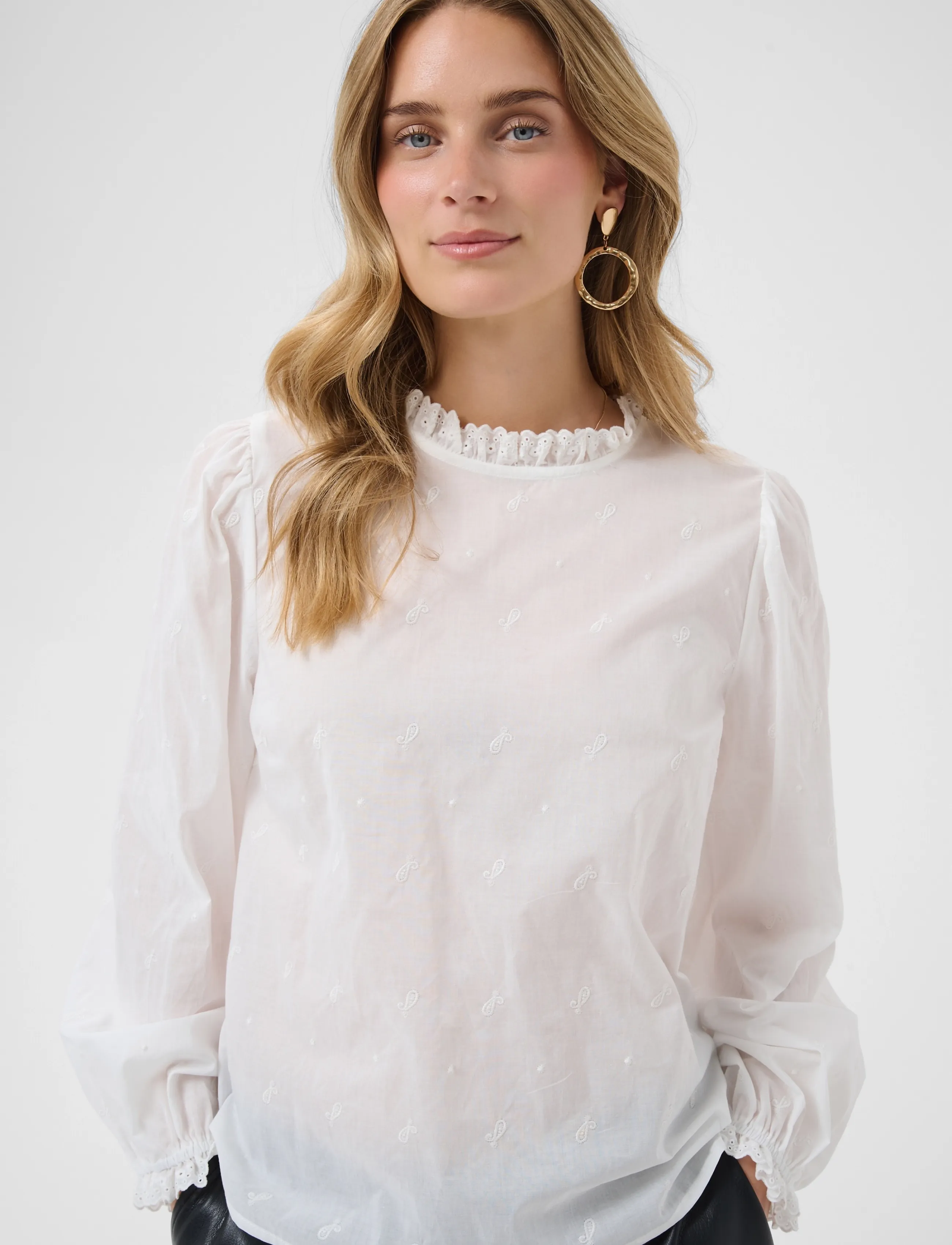 Cream - CRKalikah blouse - langärmelige blusen - snow white - 5