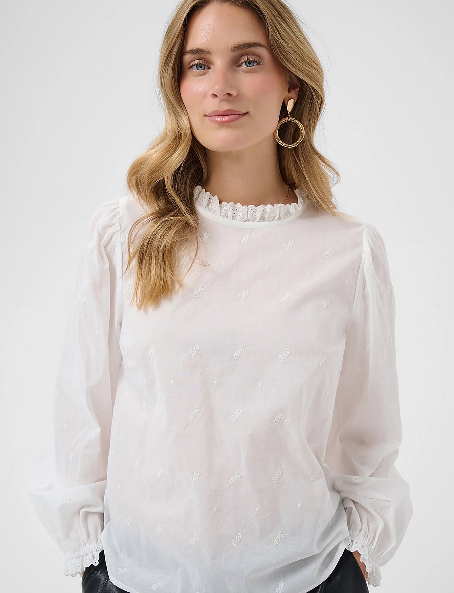 Cream - CRKalikah blouse - langärmelige blusen - snow white - 5