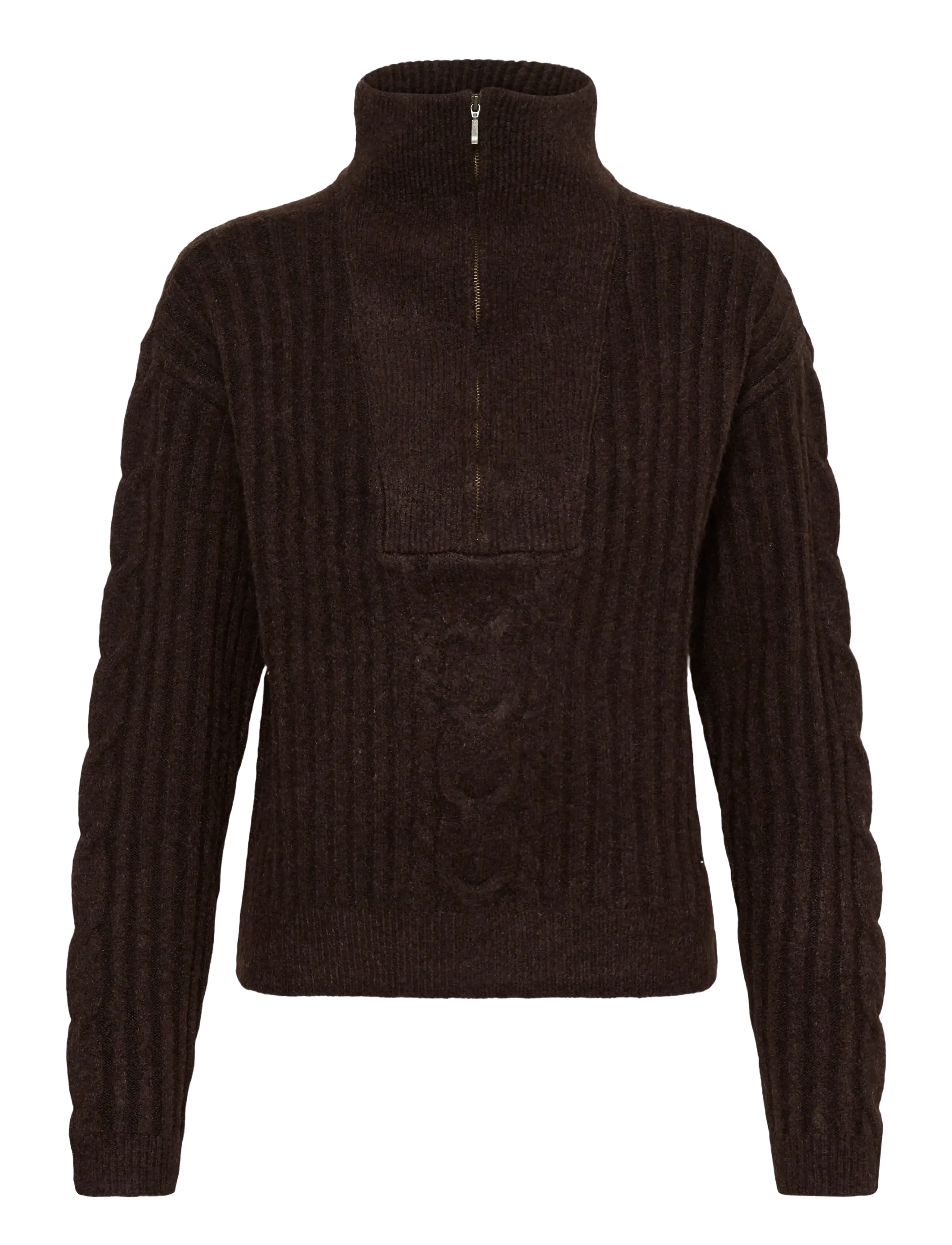 Cream CRSiffe Zipper Pullover - Knitwear - JAVA / brown