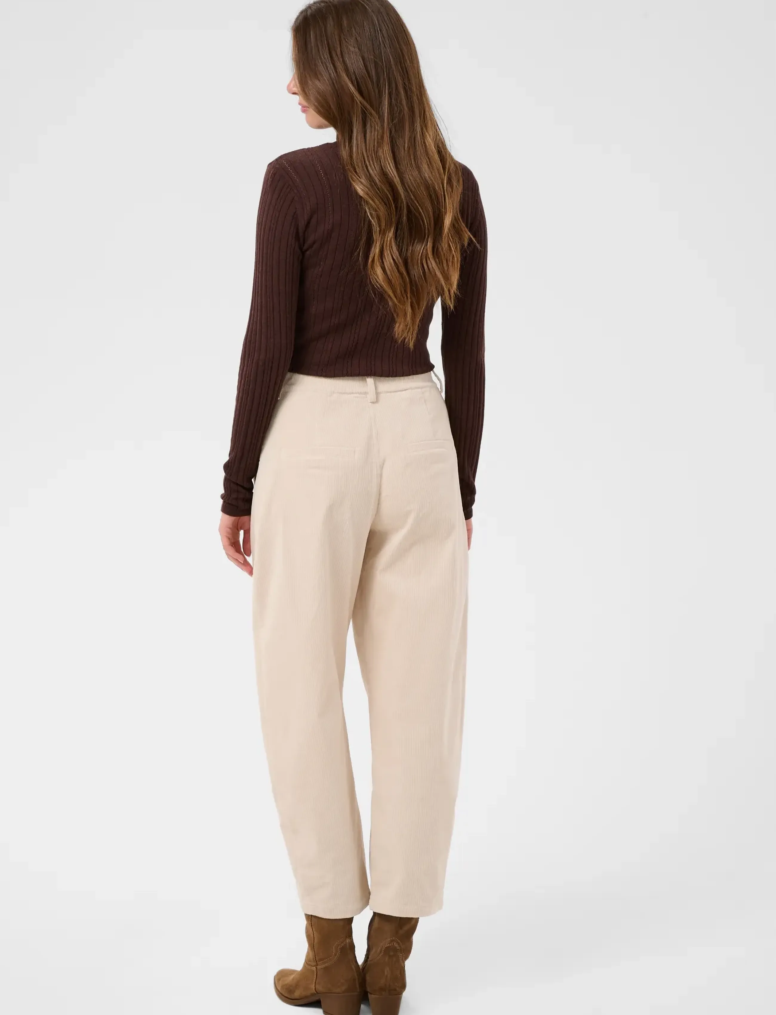 Cream - CRBalllie Barrel Pant - barrel-bukser - offwhite - 4
