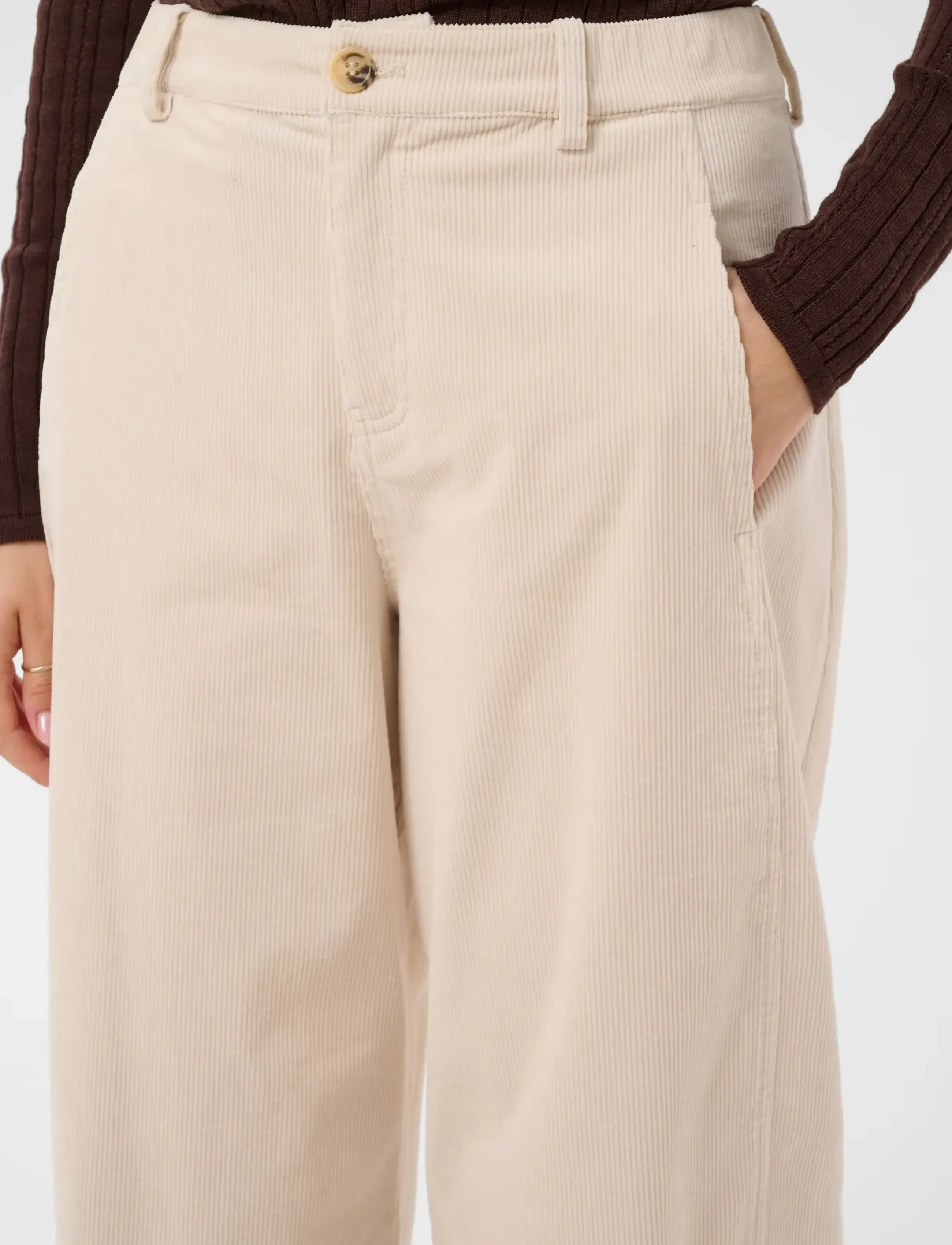 Cream - CRBalllie Barrel Pant - barrel-bukser - offwhite - 5