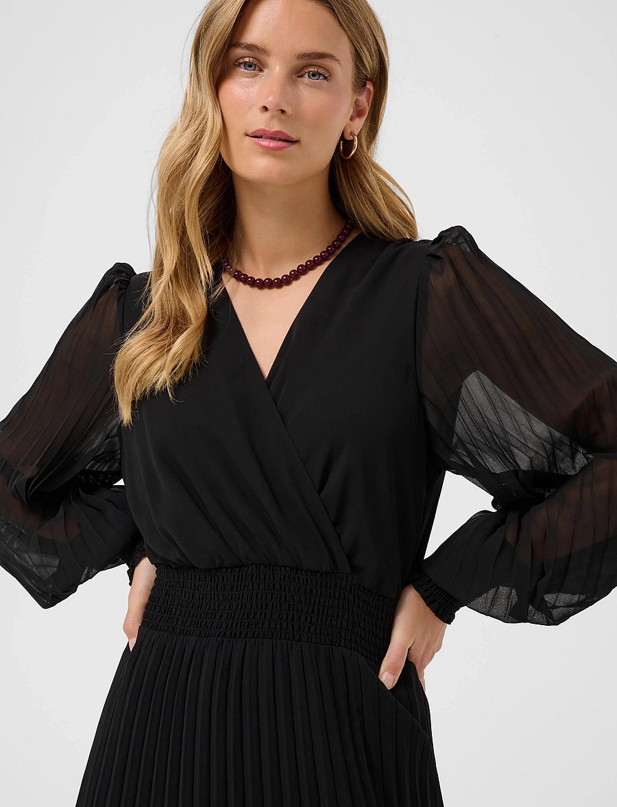 Cream - CRAluna Puff Sleeve Dress - pitch black - 4
