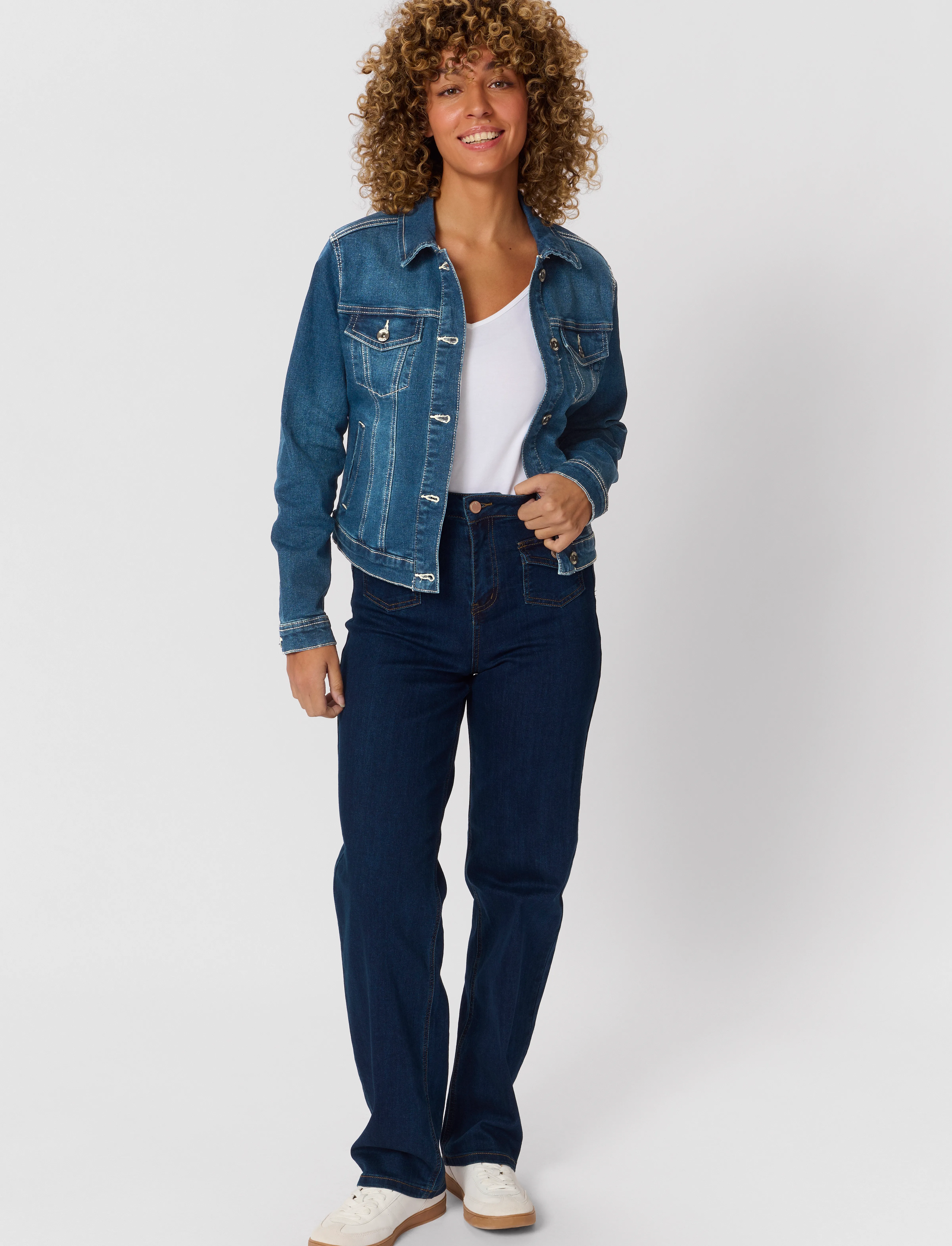 Cream - Lisa Denim Jacket - kerged jakid - rich blue denim - 3