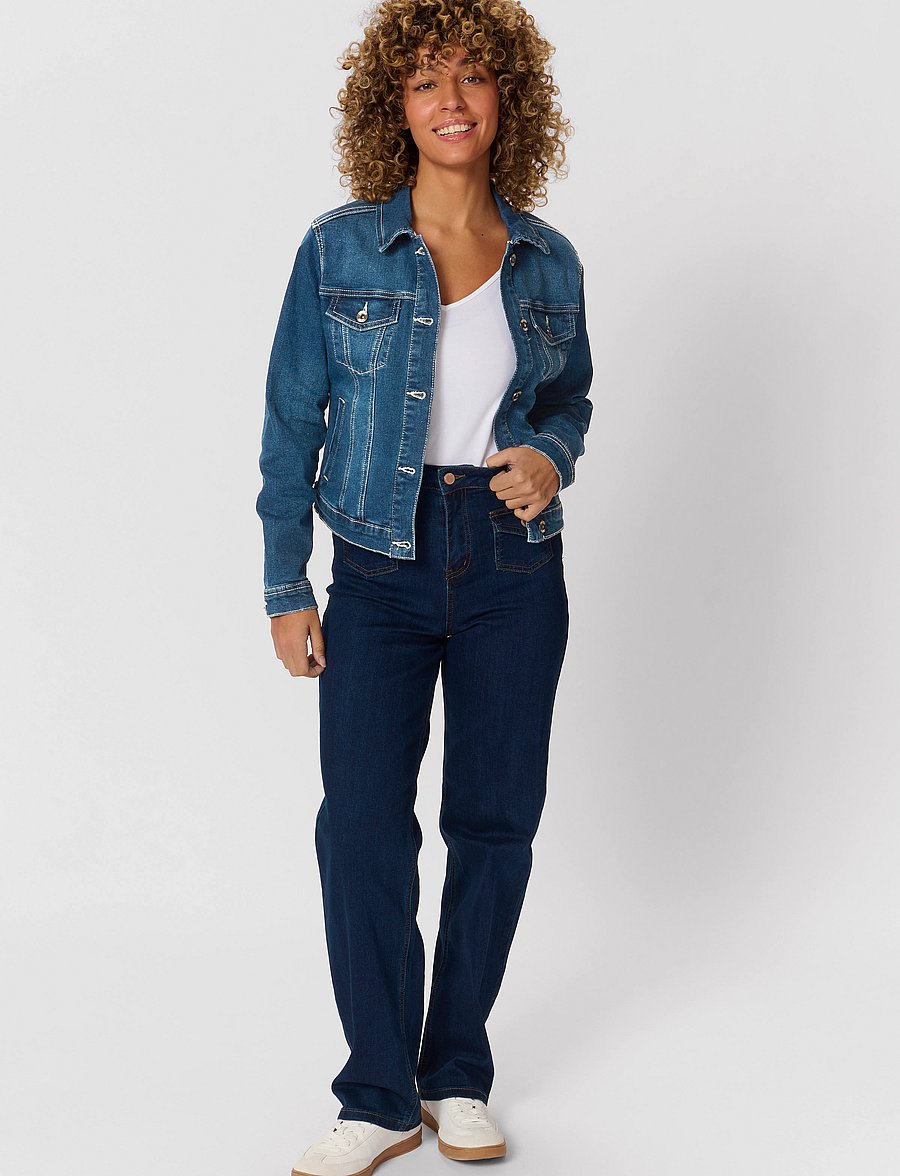 Cream - Lisa Denim Jacket - forårsjakker - rich blue denim - 3