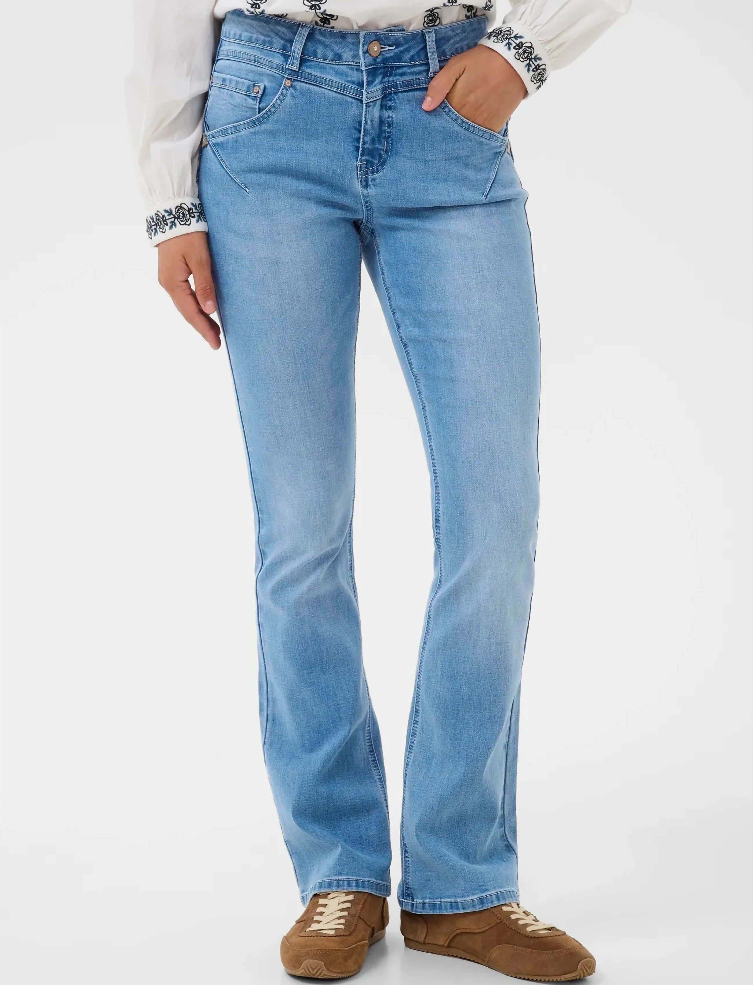 Cream CRAmalie Bootcut Jeans - Shape Fit - Transitional Layering - CLEVELAND LIGHT BLUE DENIM / blue