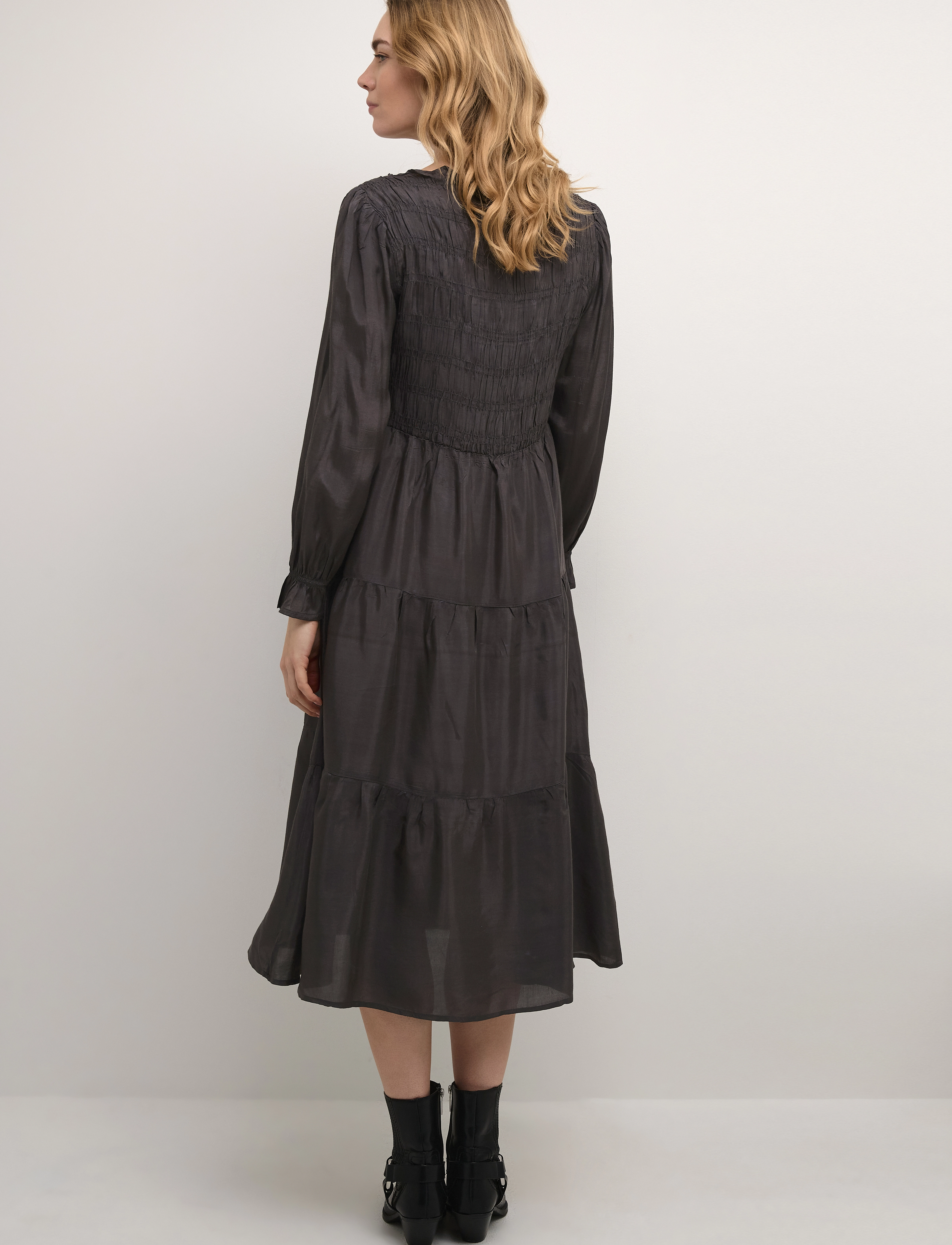 Cream - CRHenva Dress - Zally Fit - midi kjoler - asphalt - 3