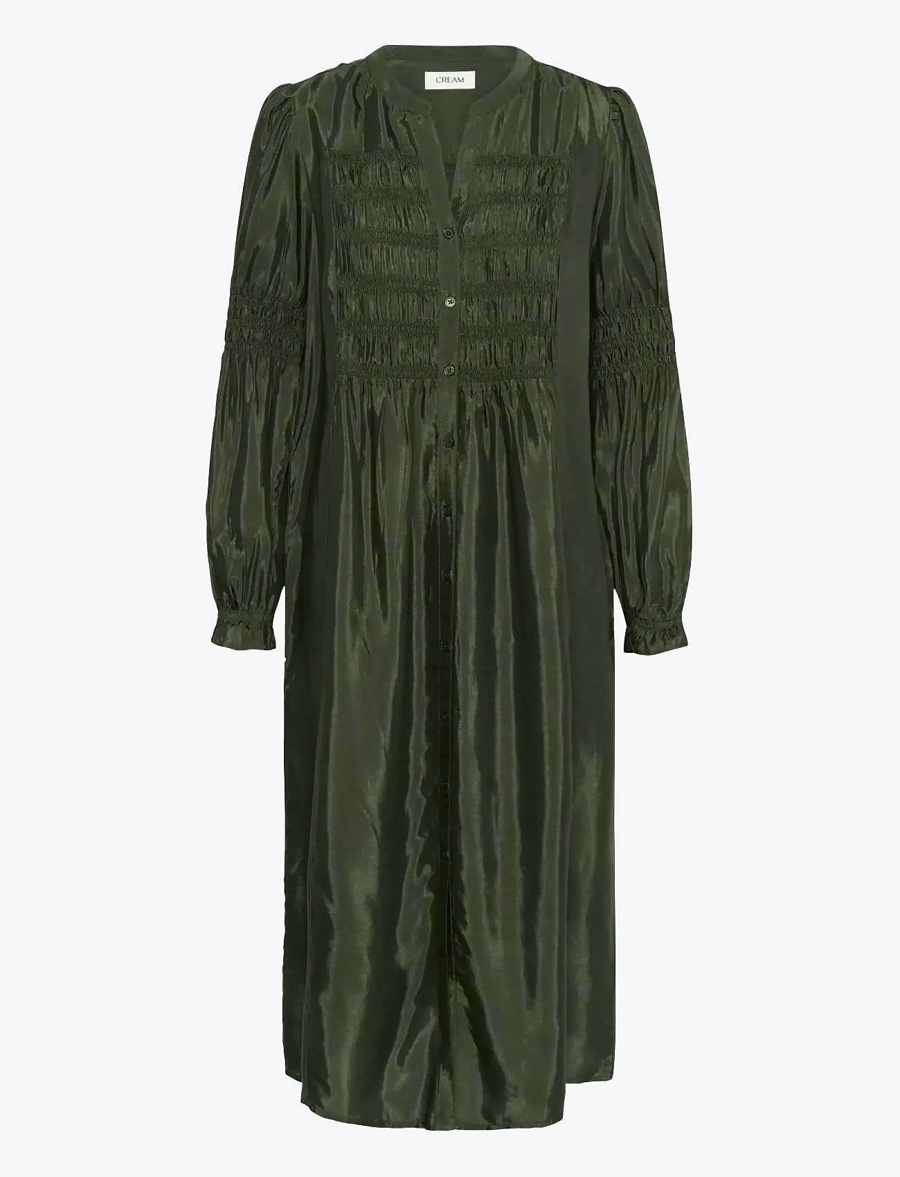 Cream - CRHenva Shirt Dress - paitamekot - rifle green - 1