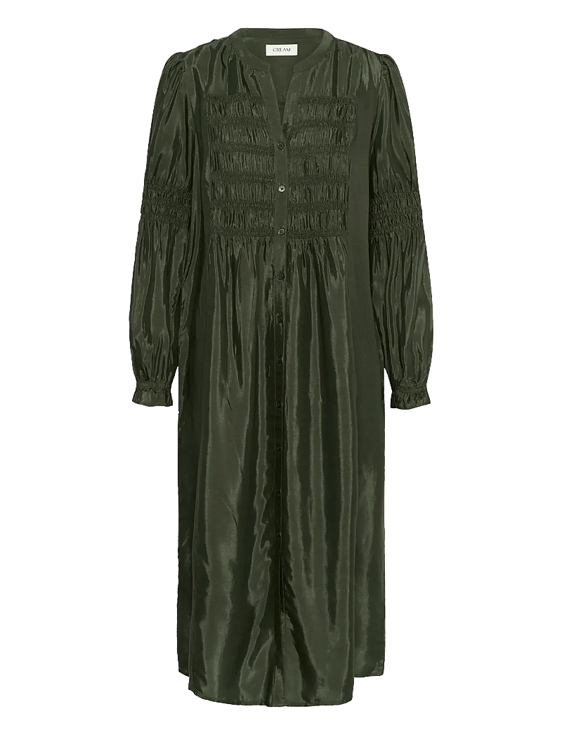 Cream - CRHenva Shirt Dress - paitamekot - rifle green - 1