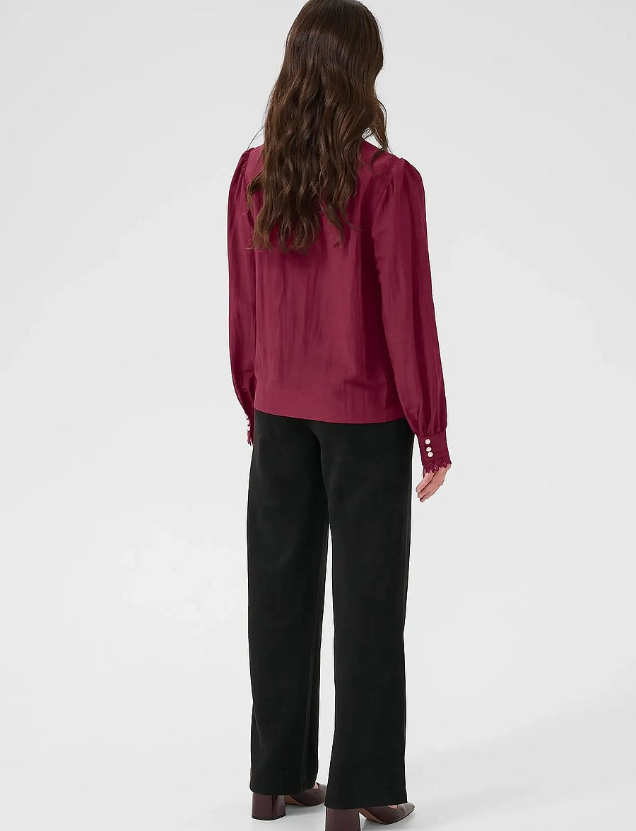 Cream - CRPia Shirt - krekli ar garām piedurknēm - zinfandel - 4