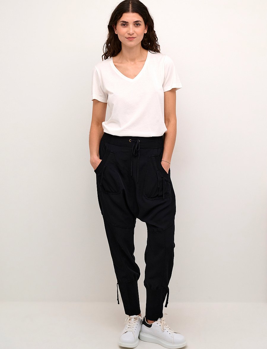 Cream - Nanna pants - kitsad püksid - solid black - 3