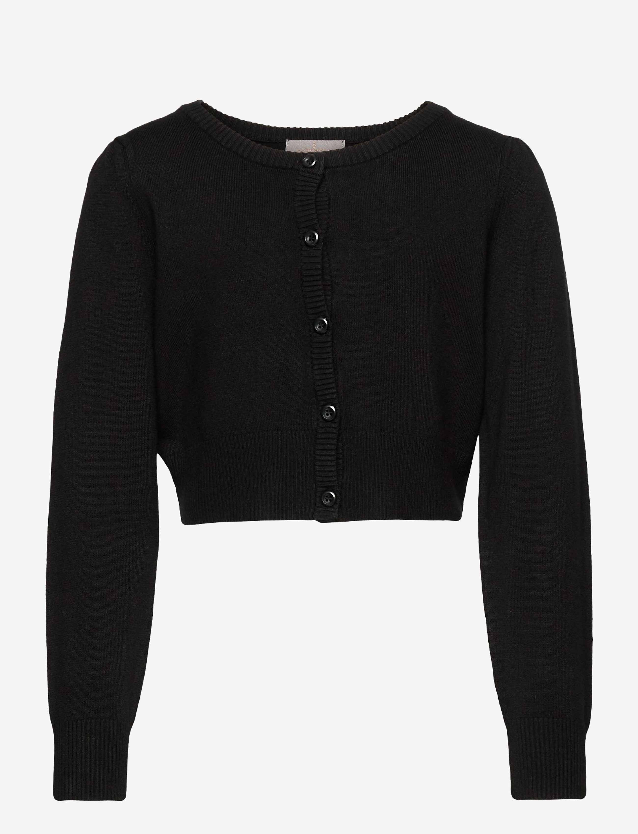 Creamie Short Cardigan, Børn, Kort Cardigan, Sort, Str: 104