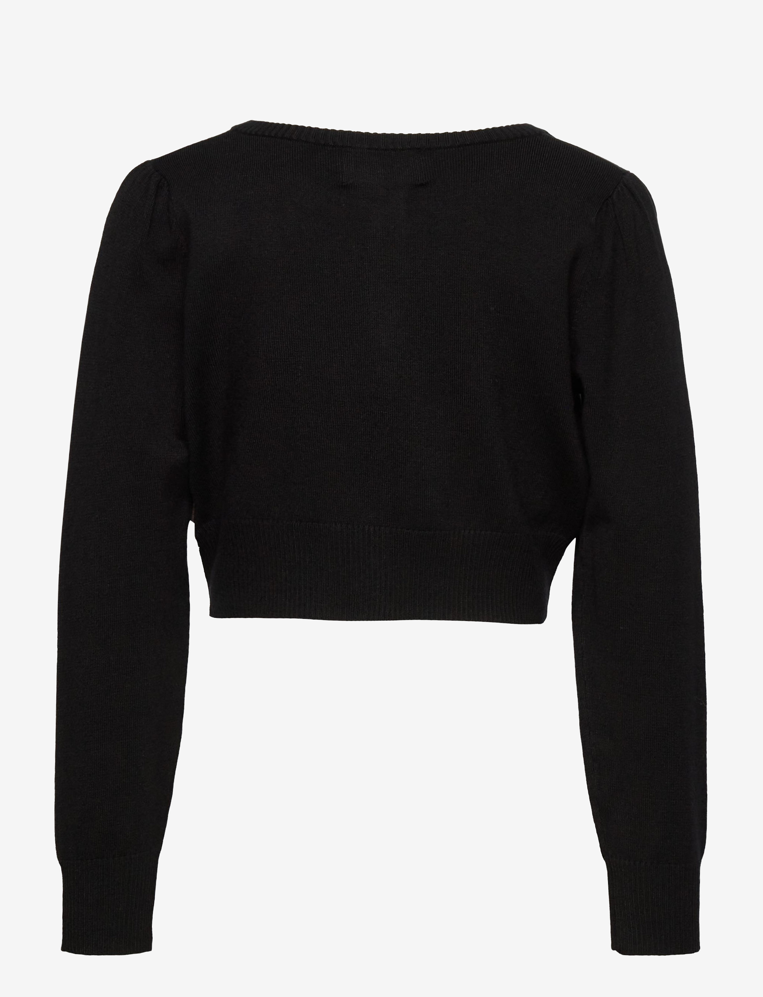 Creamie - Creamie Short Cardigan - gilets - black - 1