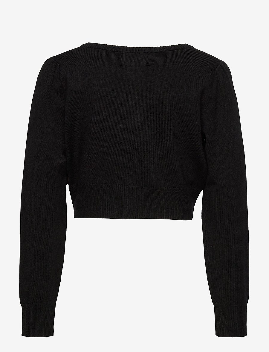 Creamie - Creamie Short Cardigan - cardigans - black - 1