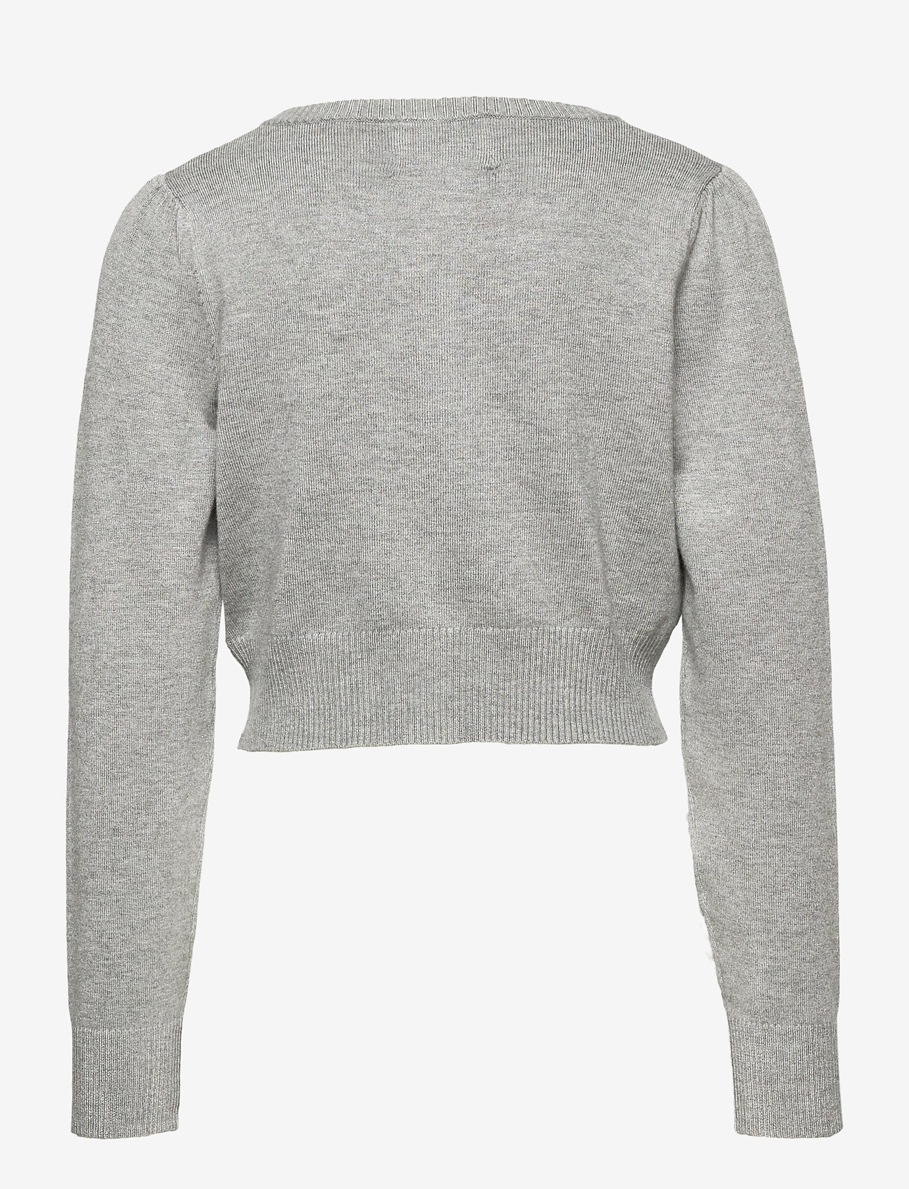 Creamie - Creamie Short Cardigan - cardigans - light grey melange - 1
