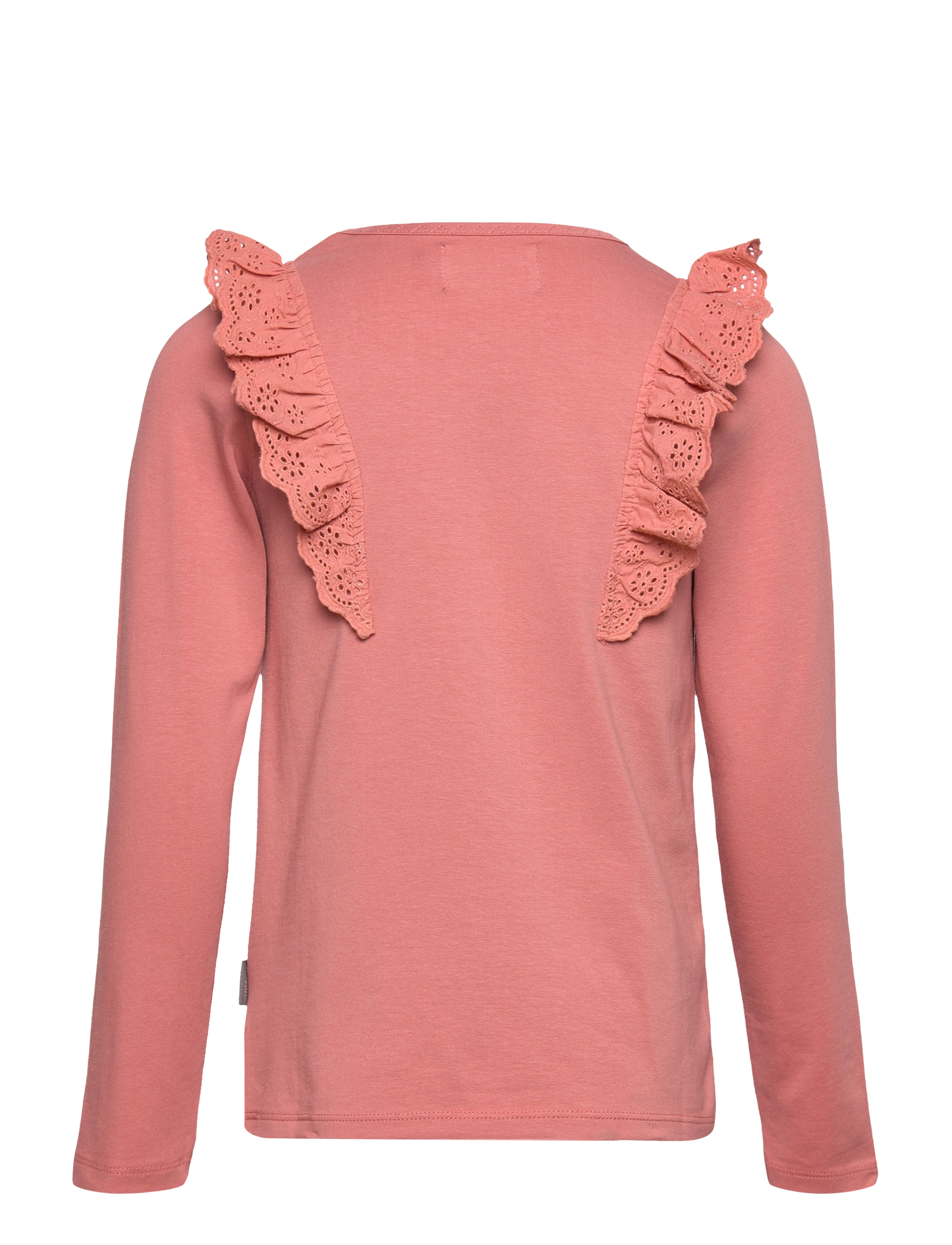 Creamie - T-shirt LS Ruffle - light mahogany - 1