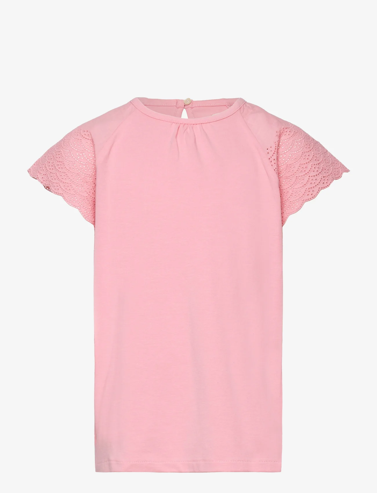Creamie - Top Lace - kortärmade t-shirts - blush - 0