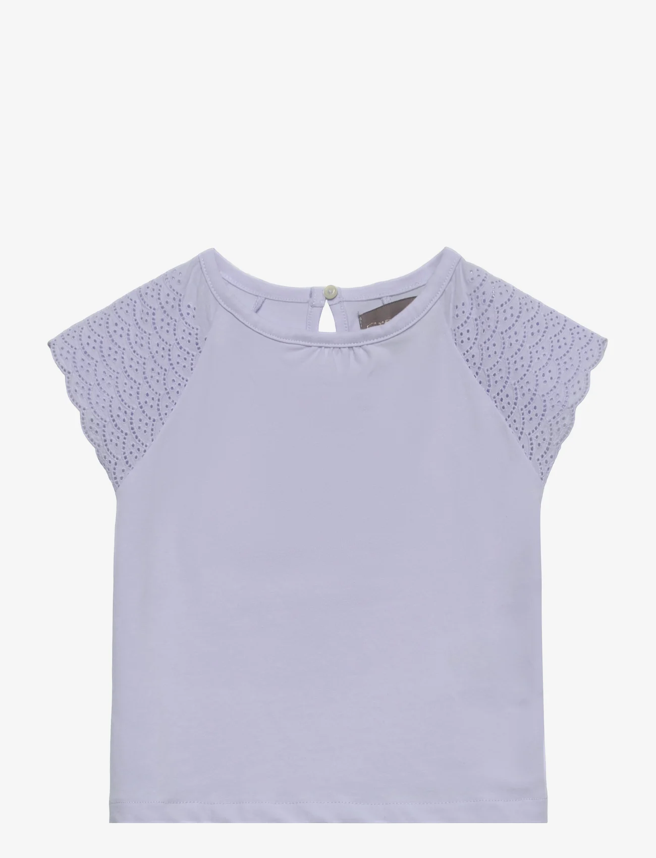 Creamie - Top Lace - kortärmade t-shirts - xenon blue - 0