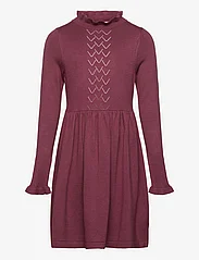 Creamie - Dress Pointelle - long-sleeved casual dresses - nocturne - 0