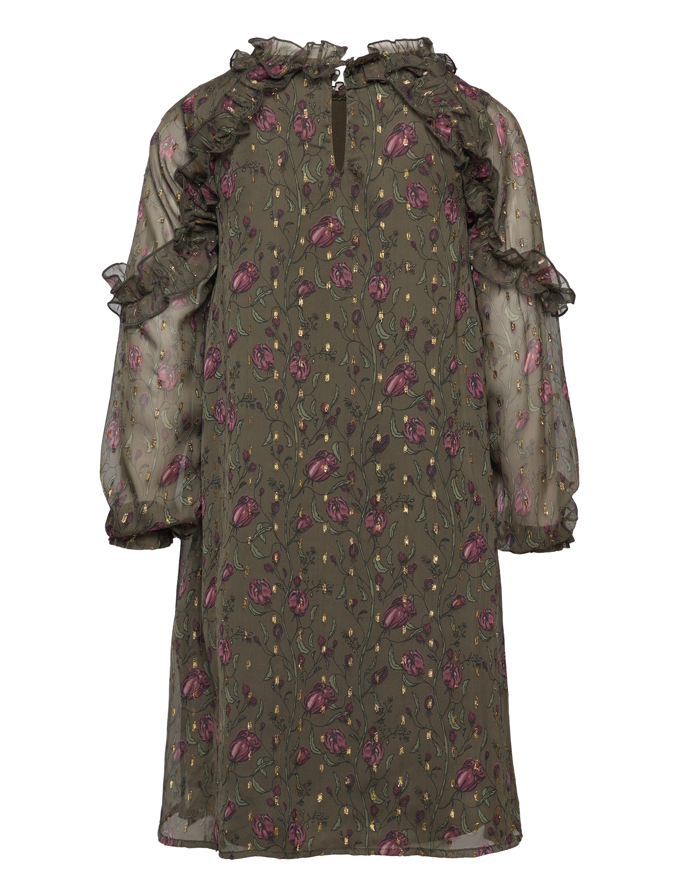 Creamie - Dress Flower Dot - olive night - 1