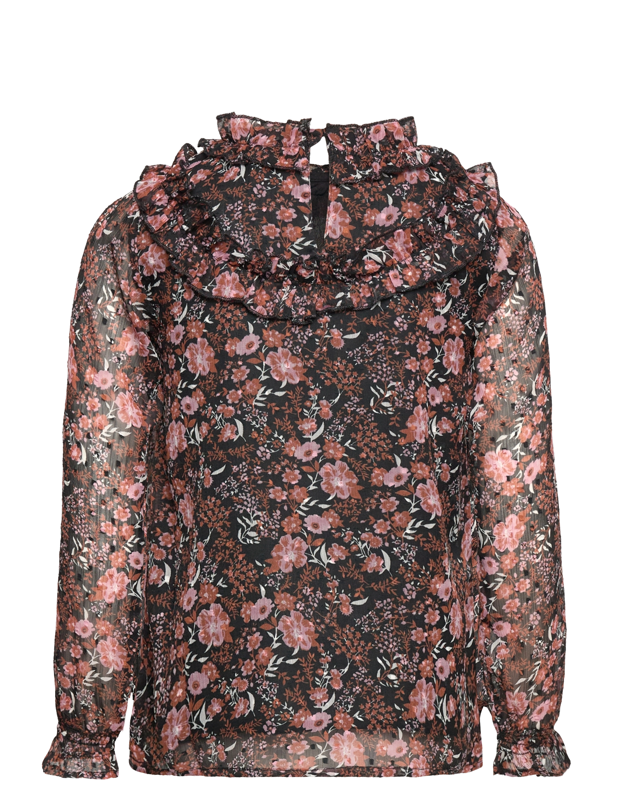 Creamie - Blouse Flower Dobby - black - 1
