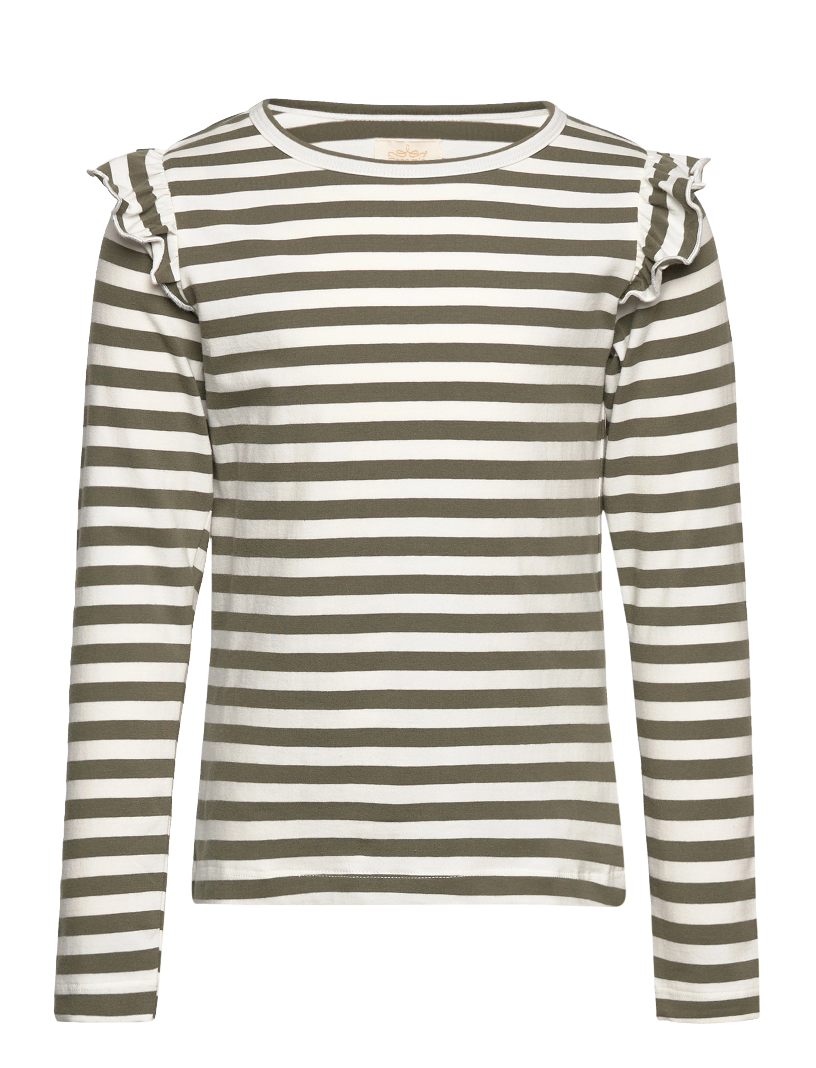 Creamie - T-shirt LS Stripe - deep lichen green - 0
