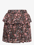 Skirt Flower Dobby - BLACK
