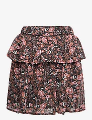 Creamie - Skirt Flower Dobby - short skirts - black - 0