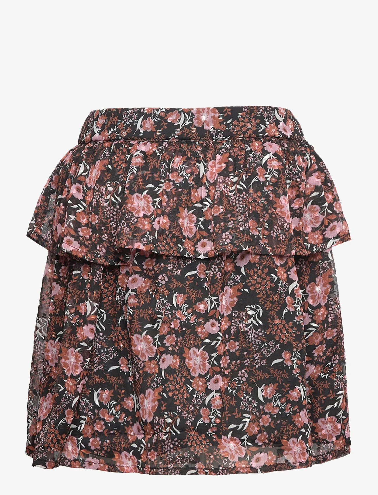 Creamie - Skirt Flower Dobby - short skirts - black - 1