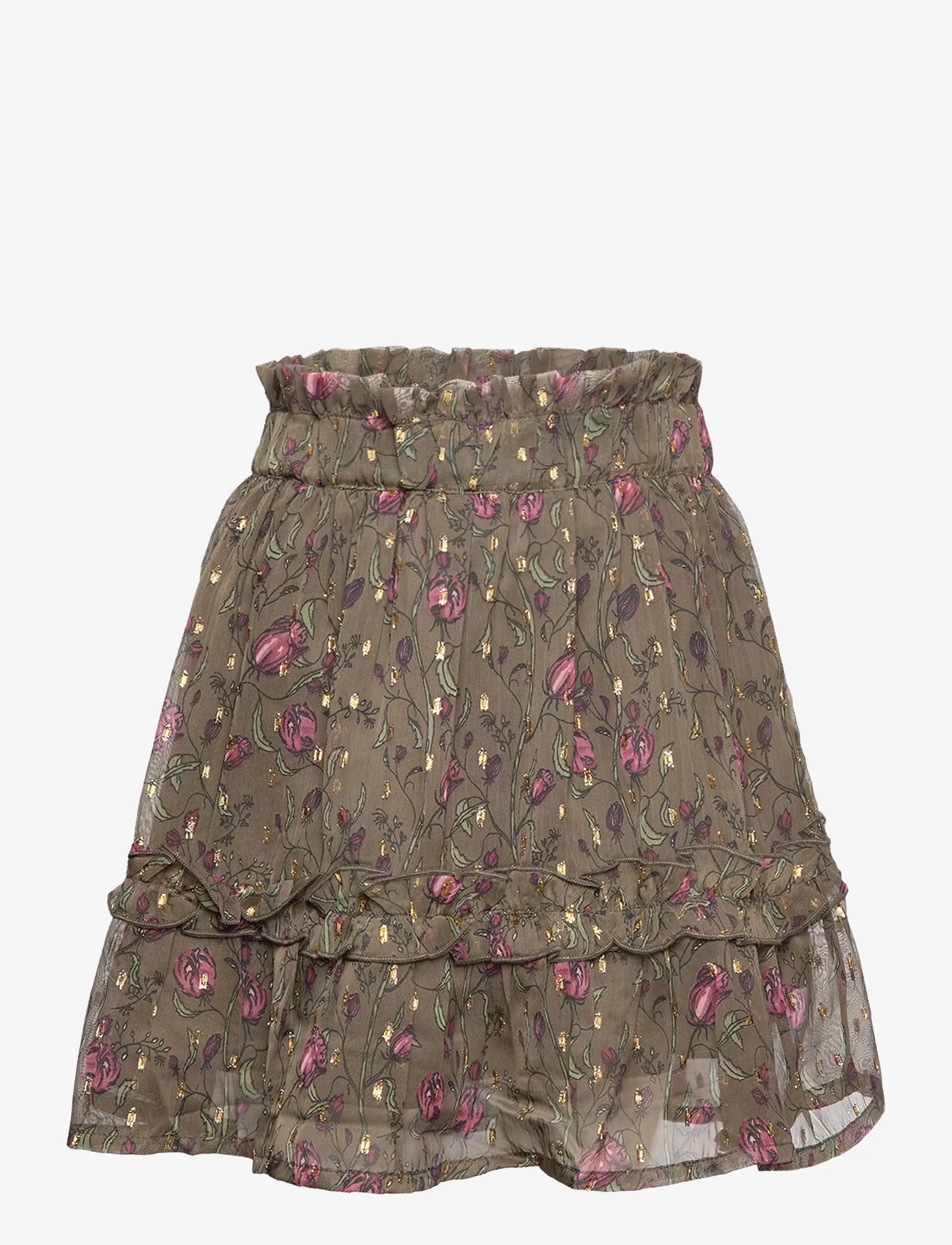 Creamie - Skirt Flower Dot - midi skirts - olive night - 0